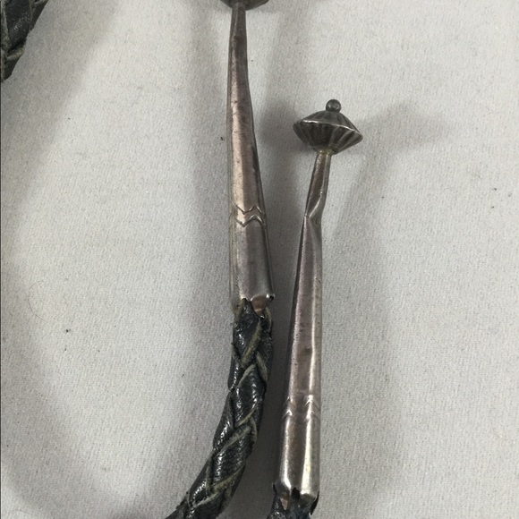 Vintage Turquoise and Coral Bolo c-31 Silver - Picture 3 of 7